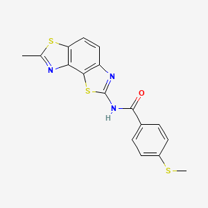 molecular formula C17H13N3OS3 B2992153 4-methylsulfanyl-N-(7-methyl-[1,3]thiazolo[5,4-e][1,3]benzothiazol-2-yl)benzamide CAS No. 896353-02-9