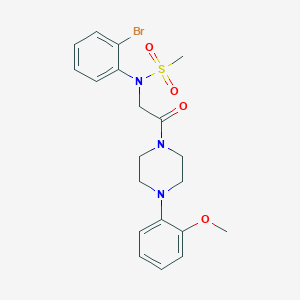 molecular formula C20H24BrN3O4S B299221 N-(2-bromophenyl)-N-[2-[4-(2-methoxyphenyl)piperazin-1-yl]-2-oxoethyl]methanesulfonamide 