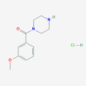 molecular formula C12H17ClN2O2 B2992211 1-(3-Methoxybenzoyl)piperazine hydrochloride CAS No. 100939-99-9