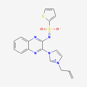 (3-(1-allyl-1H-imidazol-3-ium-3-yl)quinoxalin-2-yl)(thiophen-2-ylsulfonyl)amide