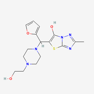5-(Furan-2-yl(4-(2-hydroxyethyl)piperazin-1-yl)methyl)-2-methylthiazolo[3,2-b][1,2,4]triazol-6-ol