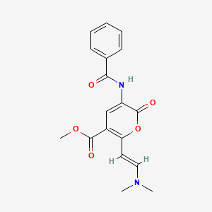 methyl 5-benzamido-2-[(E)-2-(dimethylamino)ethenyl]-6-oxopyran-3-carboxylate