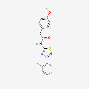 molecular formula C20H20N2O2S B2992268 N-[4-(2,4-dimethylphenyl)-1,3-thiazol-2-yl]-2-(4-methoxyphenyl)acetamide CAS No. 544450-59-1
