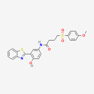 N-(3-(benzo[d]thiazol-2-yl)-4-hydroxyphenyl)-4-((4-methoxyphenyl)sulfonyl)butanamide