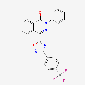 2-phenyl-4-{3-[4-(trifluoromethyl)phenyl]-1,2,4-oxadiazol-5-yl}phthalazin-1(2H)-one