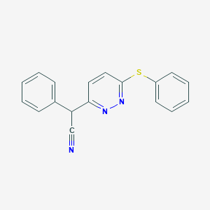 2-Phenyl-2-[6-(phenylsulfanyl)-3-pyridazinyl]acetonitrile