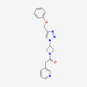 1-(3-(4-(phenoxymethyl)-1H-1,2,3-triazol-1-yl)azetidin-1-yl)-2-(pyridin-3-yl)ethanone