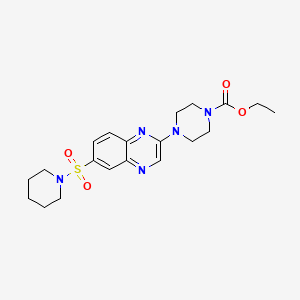 Ethyl 4-(6-(piperidin-1-ylsulfonyl)quinoxalin-2-yl)piperazine-1-carboxylate