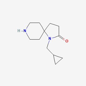 molecular formula C12H20N2O B2992295 1-(Cyclopropylmethyl)-1,8-diazaspiro[4.5]decan-2-one CAS No. 1385696-33-2