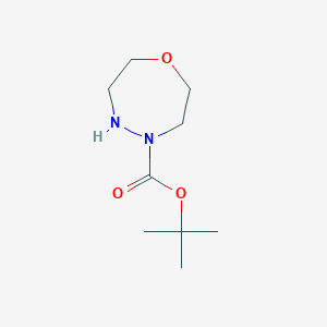 molecular formula C9H18N2O3 B2992355 Tert-butyl 1,4,5-oxadiazepane-4-carboxylate CAS No. 1819968-78-9