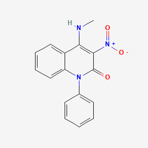 molecular formula C16H13N3O3 B2992360 4-(methylamino)-3-nitro-1-phenylquinolin-2(1H)-one CAS No. 886186-64-7