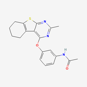 molecular formula C19H19N3O2S B2992379 N-[3-[(2-methyl-5,6,7,8-tetrahydro-[1]benzothiolo[2,3-d]pyrimidin-4-yl)oxy]phenyl]acetamide CAS No. 307511-73-5