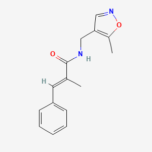 (E)-2-methyl-N-((5-methylisoxazol-4-yl)methyl)-3-phenylacrylamide