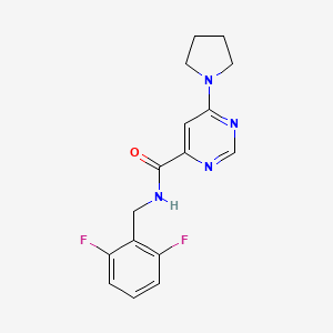 N-(2,6-difluorobenzyl)-6-(pyrrolidin-1-yl)pyrimidine-4-carboxamide