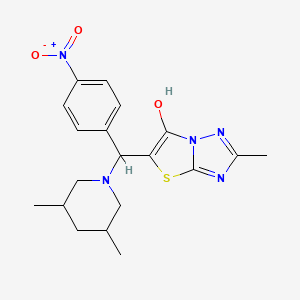 5-((3,5-Dimethylpiperidin-1-yl)(4-nitrophenyl)methyl)-2-methylthiazolo[3,2-b][1,2,4]triazol-6-ol