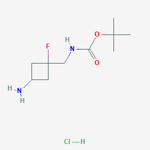 Tert-butyl N-[(3-amino-1-fluorocyclobutyl)methyl]carbamate;hydrochloride