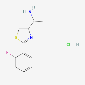 1-[2-(2-Fluorophenyl)-1,3-thiazol-4-yl]ethan-1-amine hydrochloride