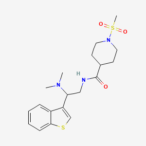 N-(2-(benzo[b]thiophen-3-yl)-2-(dimethylamino)ethyl)-1-(methylsulfonyl)piperidine-4-carboxamide