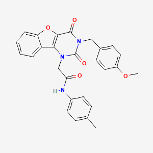 2-(3-(4-methoxybenzyl)-2,4-dioxo-3,4-dihydrobenzofuro[3,2-d]pyrimidin-1(2H)-yl)-N-(p-tolyl)acetamide