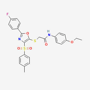 N-(4-ethoxyphenyl)-2-[[2-(4-fluorophenyl)-4-(4-methylphenyl)sulfonyl-1,3-oxazol-5-yl]sulfanyl]acetamide