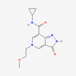 N-cyclopropyl-5-(2-methoxyethyl)-3-oxo-3,5-dihydro-2H-pyrazolo[4,3-c]pyridine-7-carboxamide
