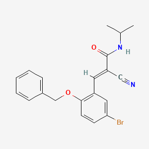 (E)-3-(5-bromo-2-phenylmethoxyphenyl)-2-cyano-N-propan-2-ylprop-2-enamide