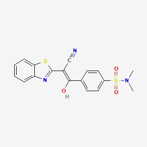 (E)-4-(2-(benzo[d]thiazol-2(3H)-ylidene)-2-cyanoacetyl)-N,N-dimethylbenzenesulfonamide