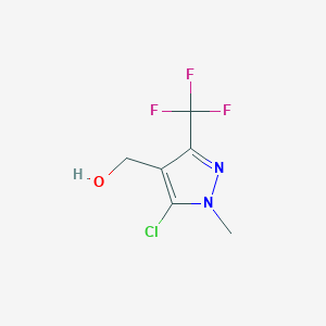 molecular formula C6H6ClF3N2O B2992437 [5-Chloro-1-methyl-3-(trifluoromethyl)-1H-pyrazol-4-yl]methanol CAS No. 282523-11-9
