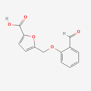 molecular formula C13H10O5 B2992439 5-[(2-Formylphenoxy)methyl]-2-furoic acid CAS No. 881041-12-9