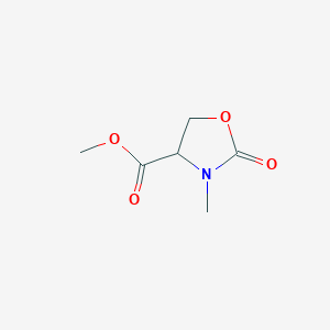molecular formula C6H9NO4 B2992464 Methyl 3-methyl-2-oxo-1,3-oxazolidine-4-carboxylate CAS No. 1822453-24-6