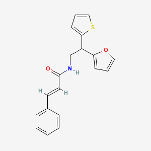 (2E)-N-[2-(furan-2-yl)-2-(thiophen-2-yl)ethyl]-3-phenylprop-2-enamide
