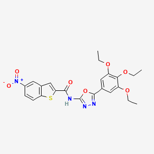 5-nitro-N-(5-(3,4,5-triethoxyphenyl)-1,3,4-oxadiazol-2-yl)benzo[b]thiophene-2-carboxamide