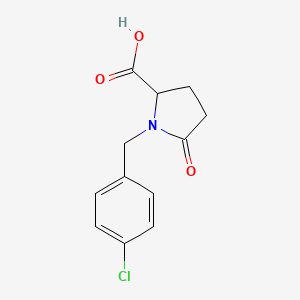 1-[(4-Chlorophenyl)methyl]-5-oxopyrrolidine-2-carboxylic acid