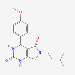 6-isopentyl-4-(4-methoxyphenyl)-3,4,6,7-tetrahydro-1H-pyrrolo[3,4-d]pyrimidine-2,5-dione