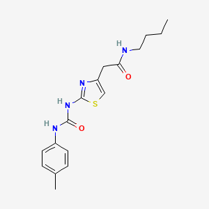 molecular formula C17H22N4O2S B2992493 N-butyl-2-(2-(3-(p-tolyl)ureido)thiazol-4-yl)acetamide CAS No. 923677-28-5