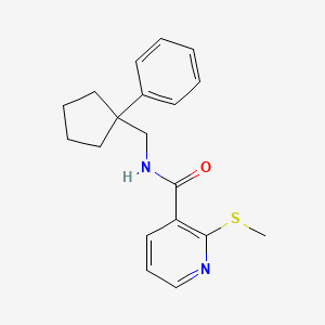 2-(methylsulfanyl)-N-[(1-phenylcyclopentyl)methyl]pyridine-3-carboxamide