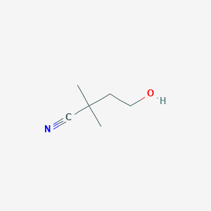 molecular formula C6H11NO B2992499 4-Hydroxy-2,2-dimethylbutanenitrile CAS No. 107289-41-8
