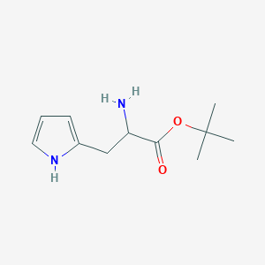 molecular formula C11H18N2O2 B2992537 Tert-butyl 2-amino-3-(1H-pyrrol-2-yl)propanoate CAS No. 2248274-60-2