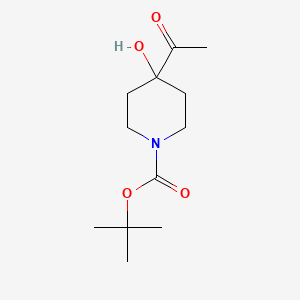 molecular formula C12H21NO4 B2992542 tert-Butyl 4-acetyl-4-hydroxypiperidine-1-carboxylate CAS No. 2225137-13-1