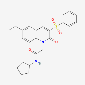 B2992644 2-(3,5-dimethylphenyl)-N-(2-methoxybenzyl)-3-methyl-1-oxo-1,2,3,4-tetrahydroisoquinoline-3-carboxamide CAS No. 1116074-11-3
