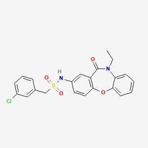 1-(3-chlorophenyl)-N-(10-ethyl-11-oxo-10,11-dihydrodibenzo[b,f][1,4]oxazepin-2-yl)methanesulfonamide
