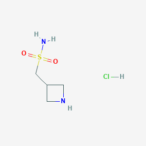 molecular formula C4H11ClN2O2S B2992725 Azetidin-3-ylmethanesulfonamide;hydrochloride CAS No. 2413904-31-9
