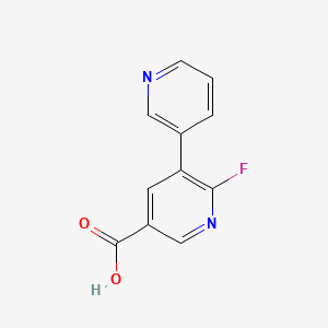 molecular formula C11H7FN2O2 B2992748 6-Fluoro-5-(pyridin-3-yl)nicotinic acid CAS No. 1214368-60-1