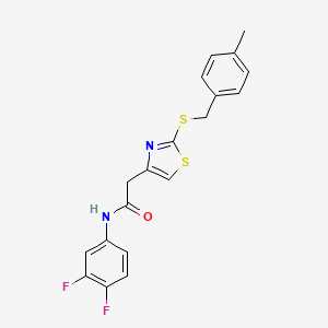 B2992755 N-(3,4-difluorophenyl)-2-(2-((4-methylbenzyl)thio)thiazol-4-yl)acetamide CAS No. 941875-89-4