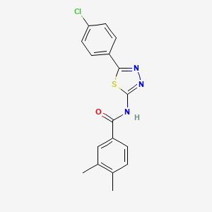 N-(5-(4-chlorophenyl)-1,3,4-thiadiazol-2-yl)-3,4-dimethylbenzamide