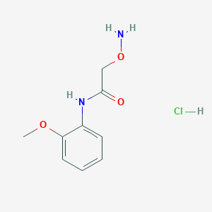 molecular formula C9H13ClN2O3 B2992766 2-(aminooxy)-N-(2-methoxyphenyl)acetamide hydrochloride CAS No. 34242-84-7