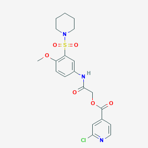 {[4-Methoxy-3-(piperidine-1-sulfonyl)phenyl]carbamoyl}methyl 2-chloropyridine-4-carboxylate