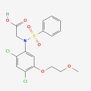 2-[2,4-Dichloro-5-(2-methoxyethoxy)(phenylsulfonyl)anilino]acetic acid