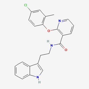 2-(4-chloro-2-methylphenoxy)-N-[2-(1H-indol-3-yl)ethyl]pyridine-3-carboxamide