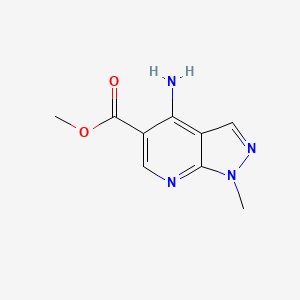 molecular formula C9H10N4O2 B2992782 Methyl 4-amino-1-methylpyrazolo[3,4-b]pyridine-5-carboxylate CAS No. 2091751-03-8